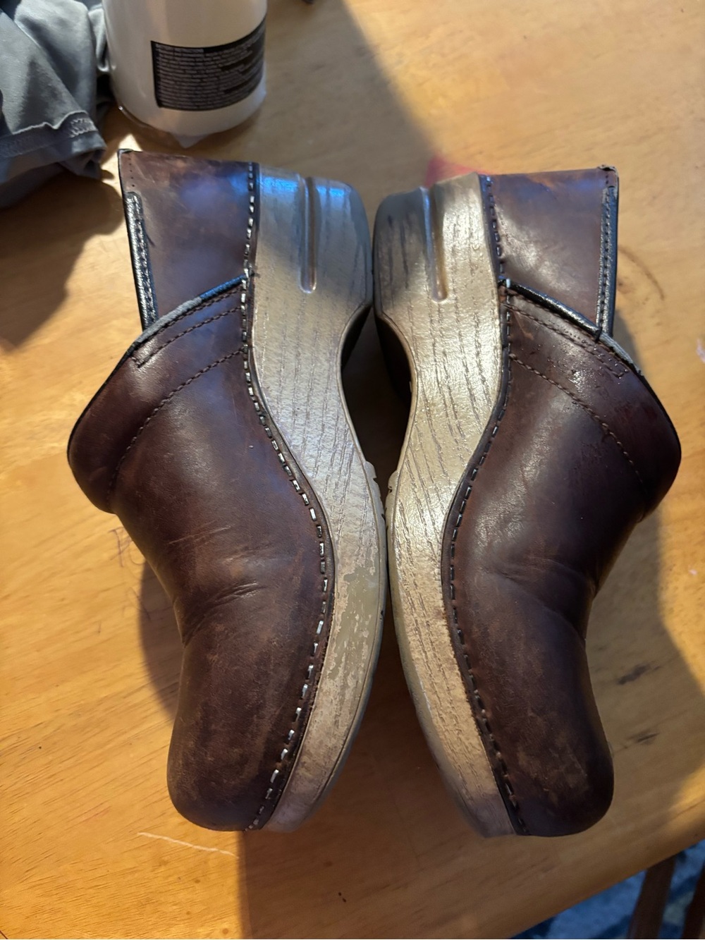 Women’s Brown Leather Clog Slip-Ons Dansko - Picture 3 of 4